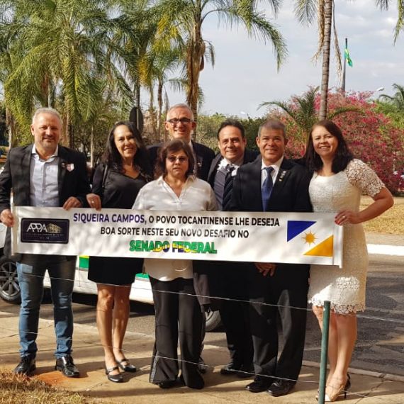 Associação dos Pioneiros de Palmas participa da Posse do Senador Siqueira Campos